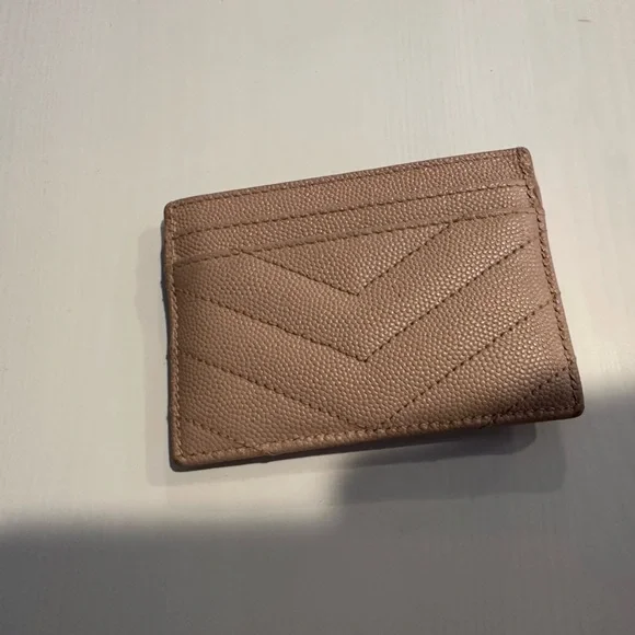 Auth YSL Cassandre Matelasse Card Case Grain De Poudre Embossed Leather in box - Picture 5 of 13